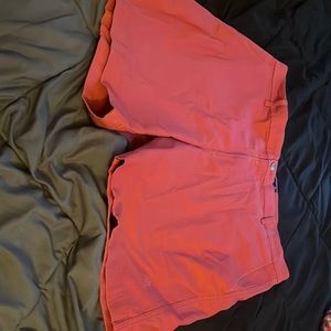 Mens dress shorts. Salmon.